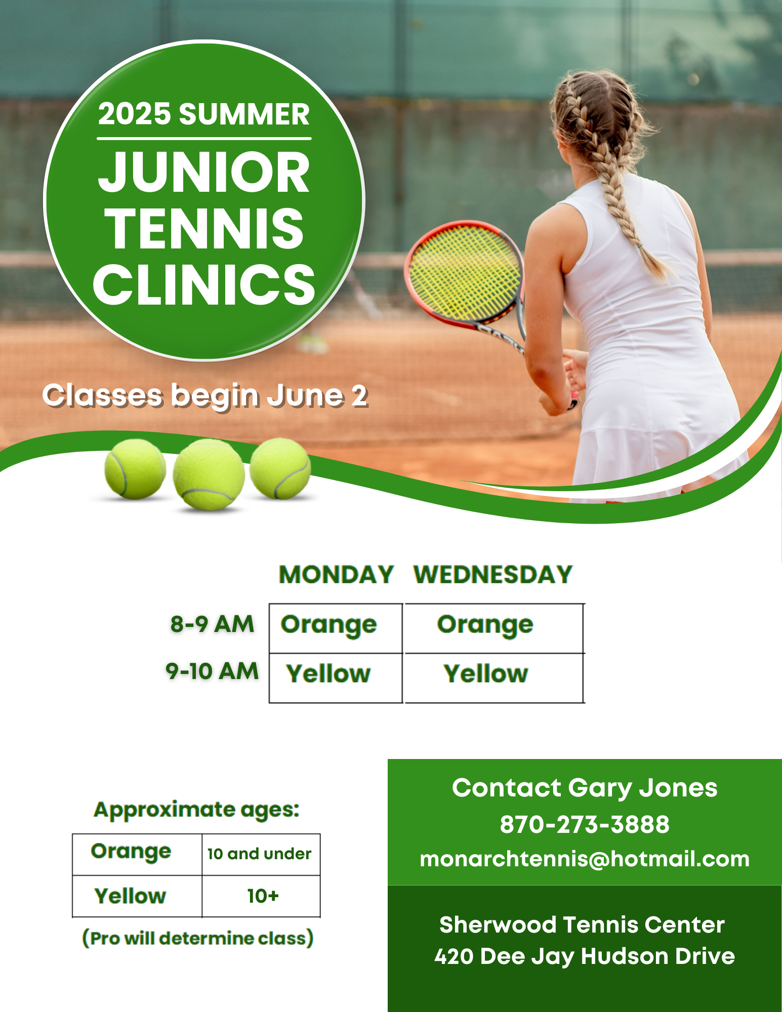 Junior Tennis Clinics