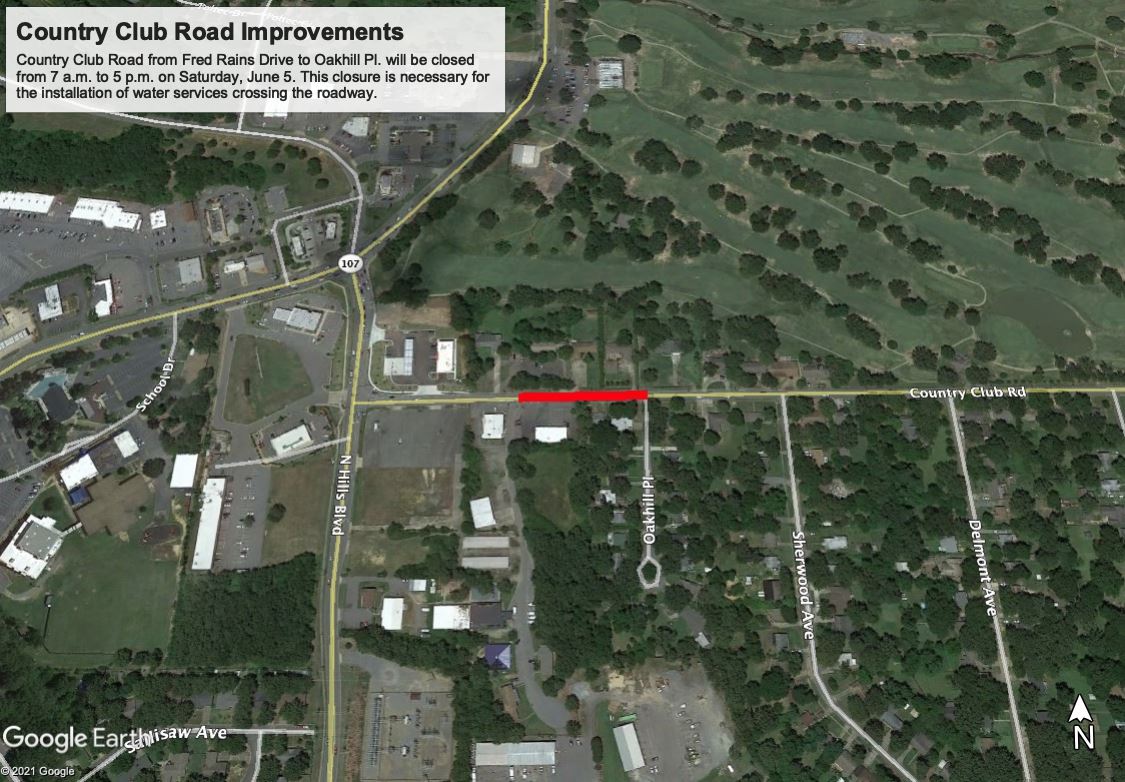 Country Club Road Closure June 5