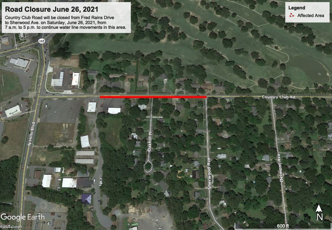 Road Closure June 26 2021