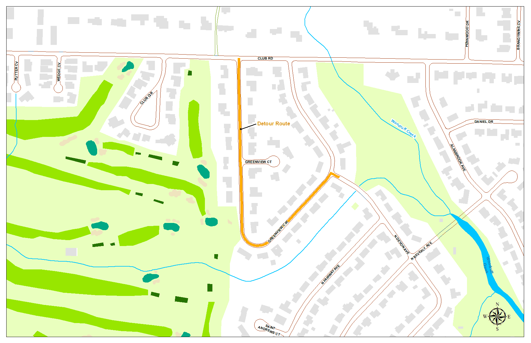 Greenview Circle Detour