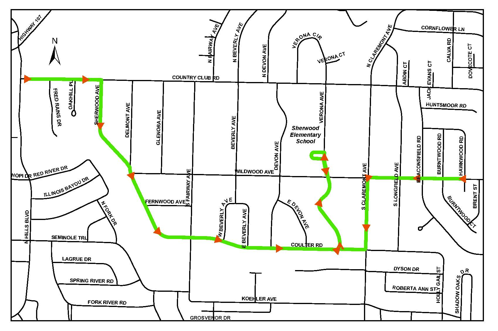 Sherwood_Elementary_School_Detour