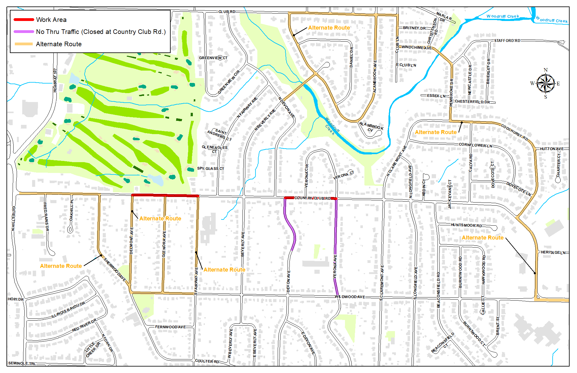 Country Club Detour As of 9.23.21