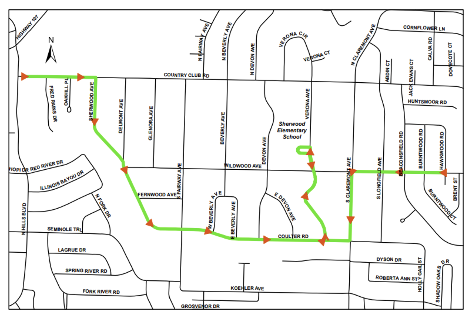 Image of Country Club Road Detour As of 09.29.2021
