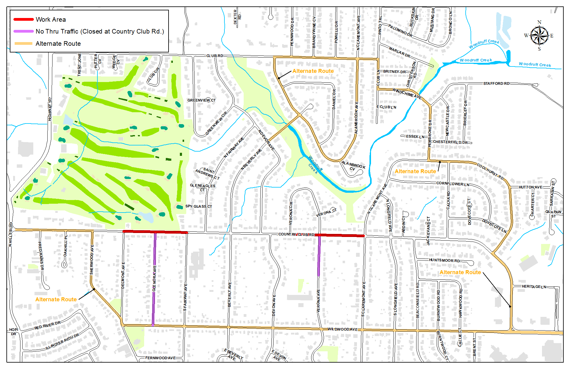 Image of Country Club Detour as of 09.30.21