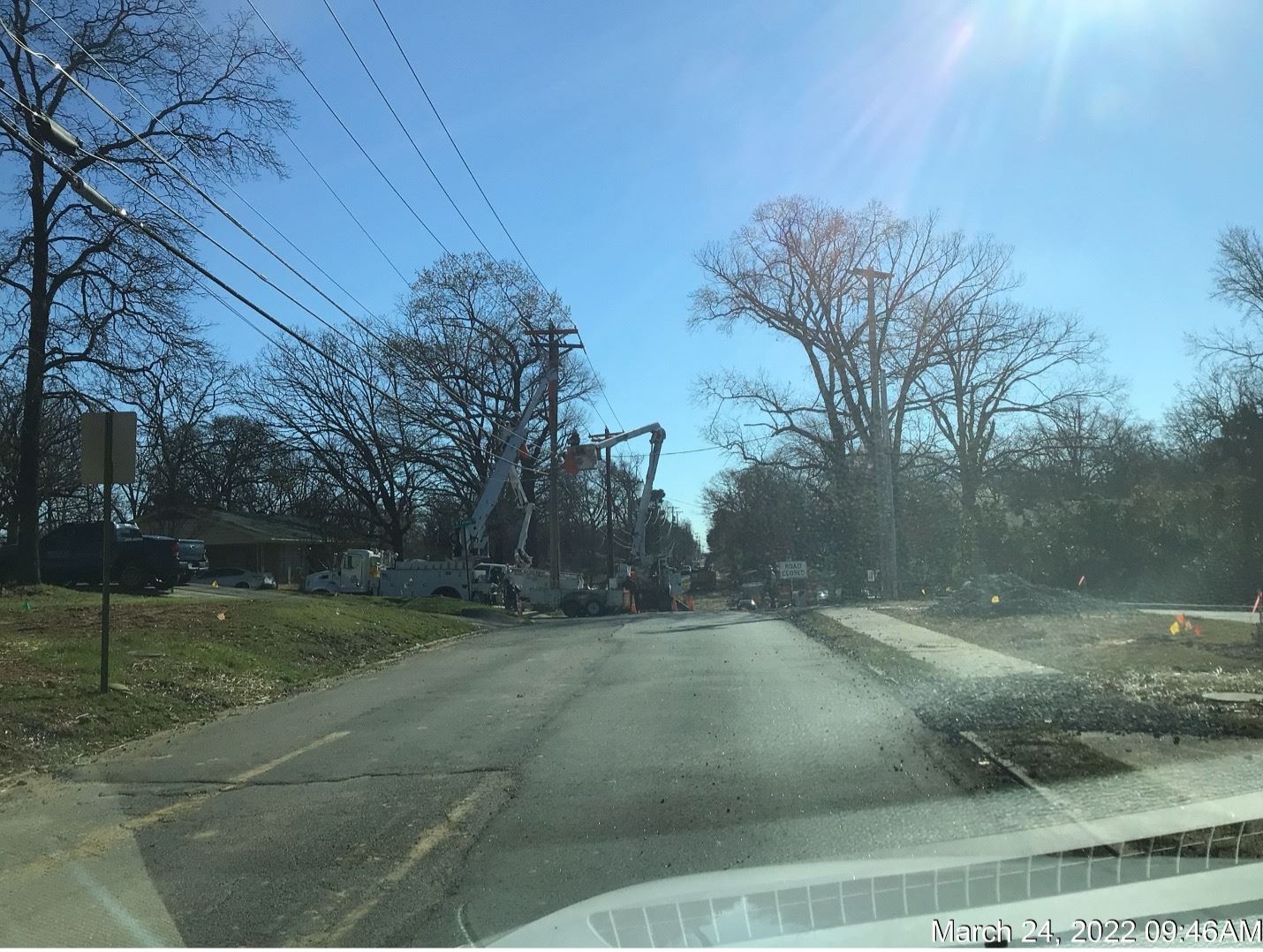 Image of Utility Poles on Country Club