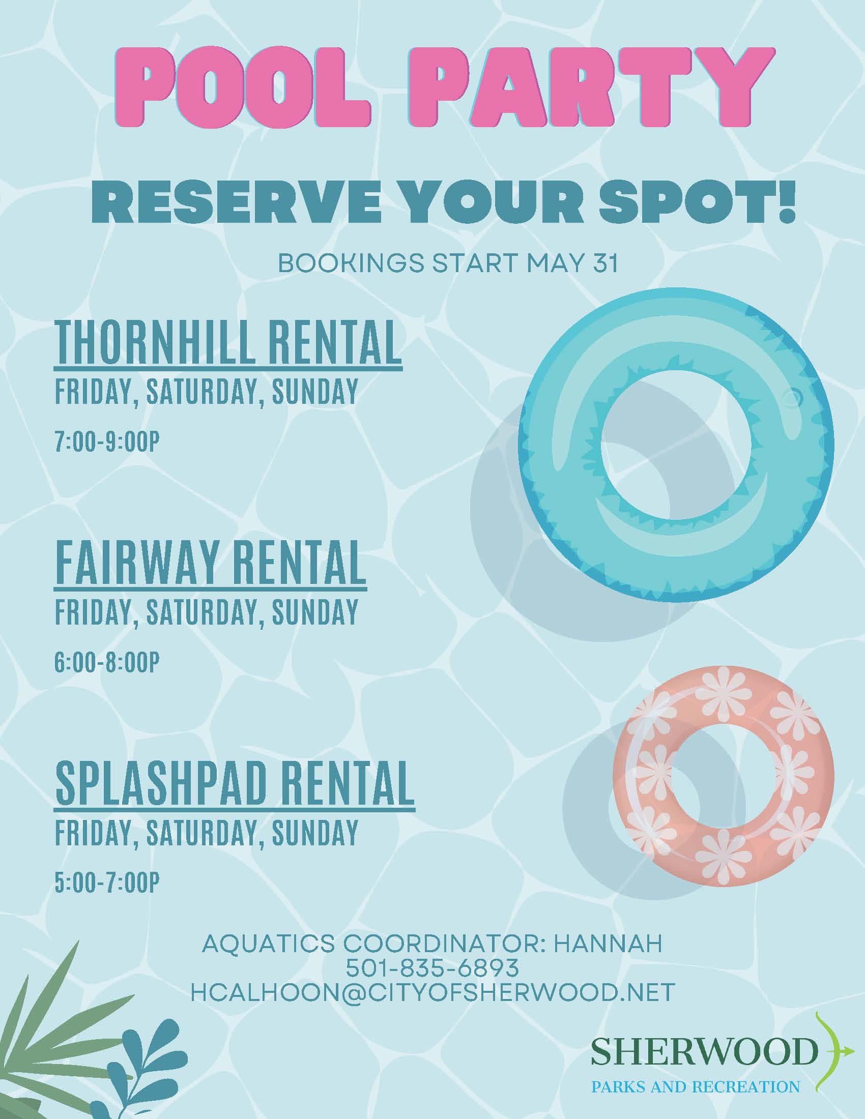 Pool Rental 2024